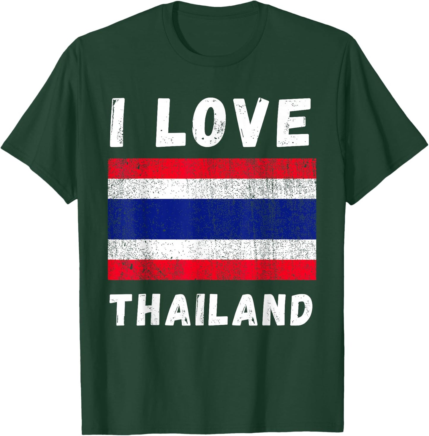 I Love Thailand Vintage Thai Thailand Family Travel Souvenir T-Shirt - T-Shirt | Forest