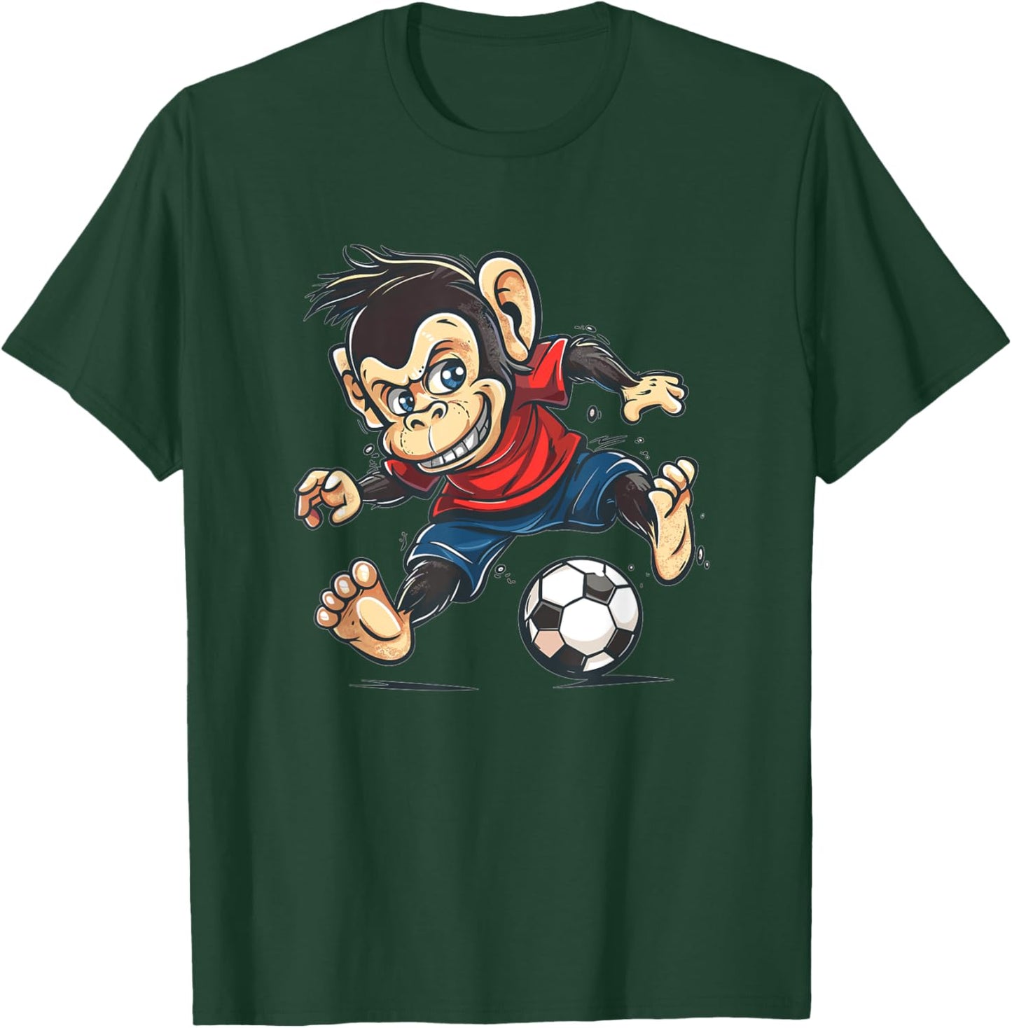 Cute Monkey Soccer T-Shirt - T-Shirt | Forest
