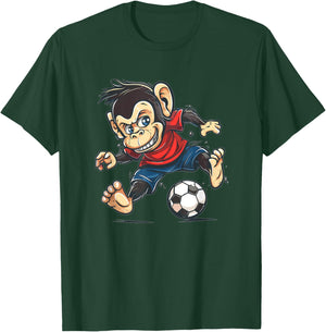 Cute Monkey Soccer T-Shirt - T-Shirt | Forest
