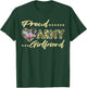 Proud Army Girlfriend - US Flag Dog Tags Military Lover Gift T-Shirt - T-Shirt | Forest