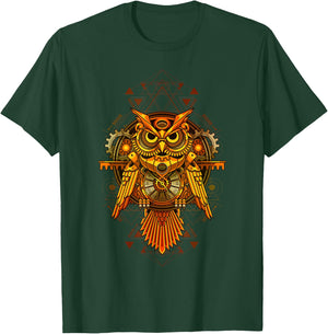 Mechanical Steampunk Owl. T-Shirt - T-Shirt | Forest
