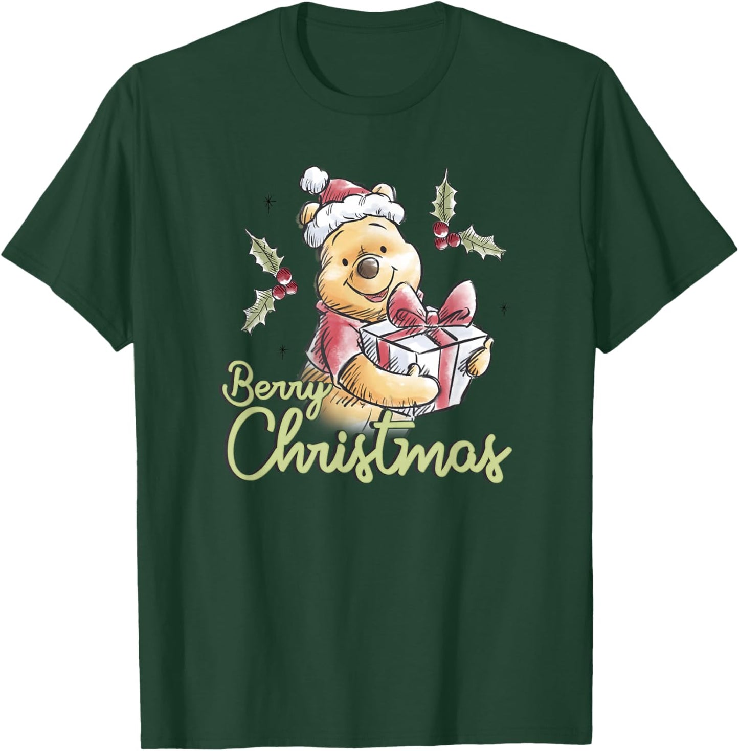 Disney Winnie the Pooh Berry Christmas T-Shirt - T-Shirt | Forest