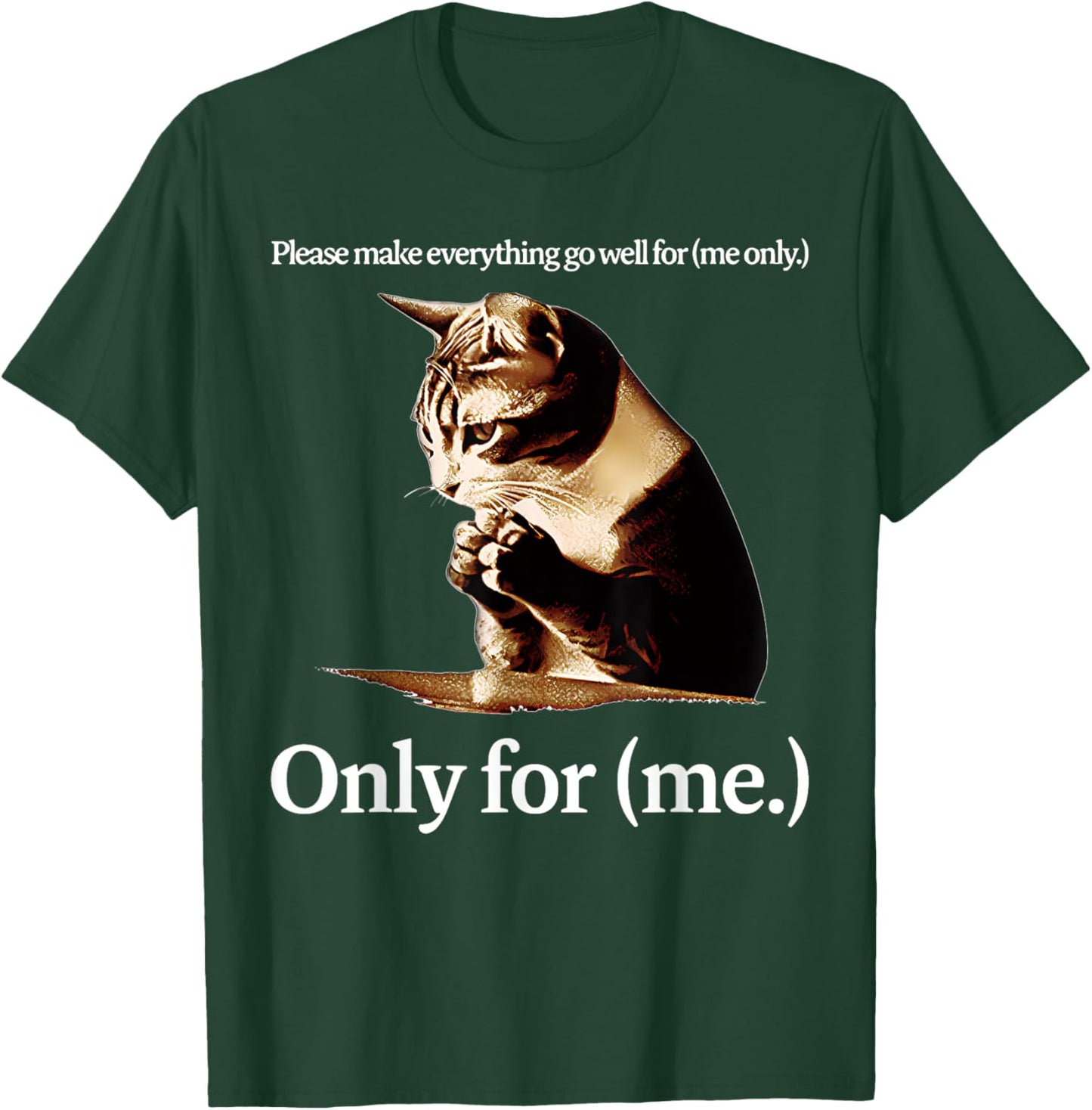 Cat Jesus Please Make Everything Go Well For Only For (Me) T-Shirt - T-Shirt | Forest
