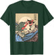 Kaiju Monster vs Cat Laser Eye Fight Japanese Zilla T-Shirt - T-Shirt | Forest