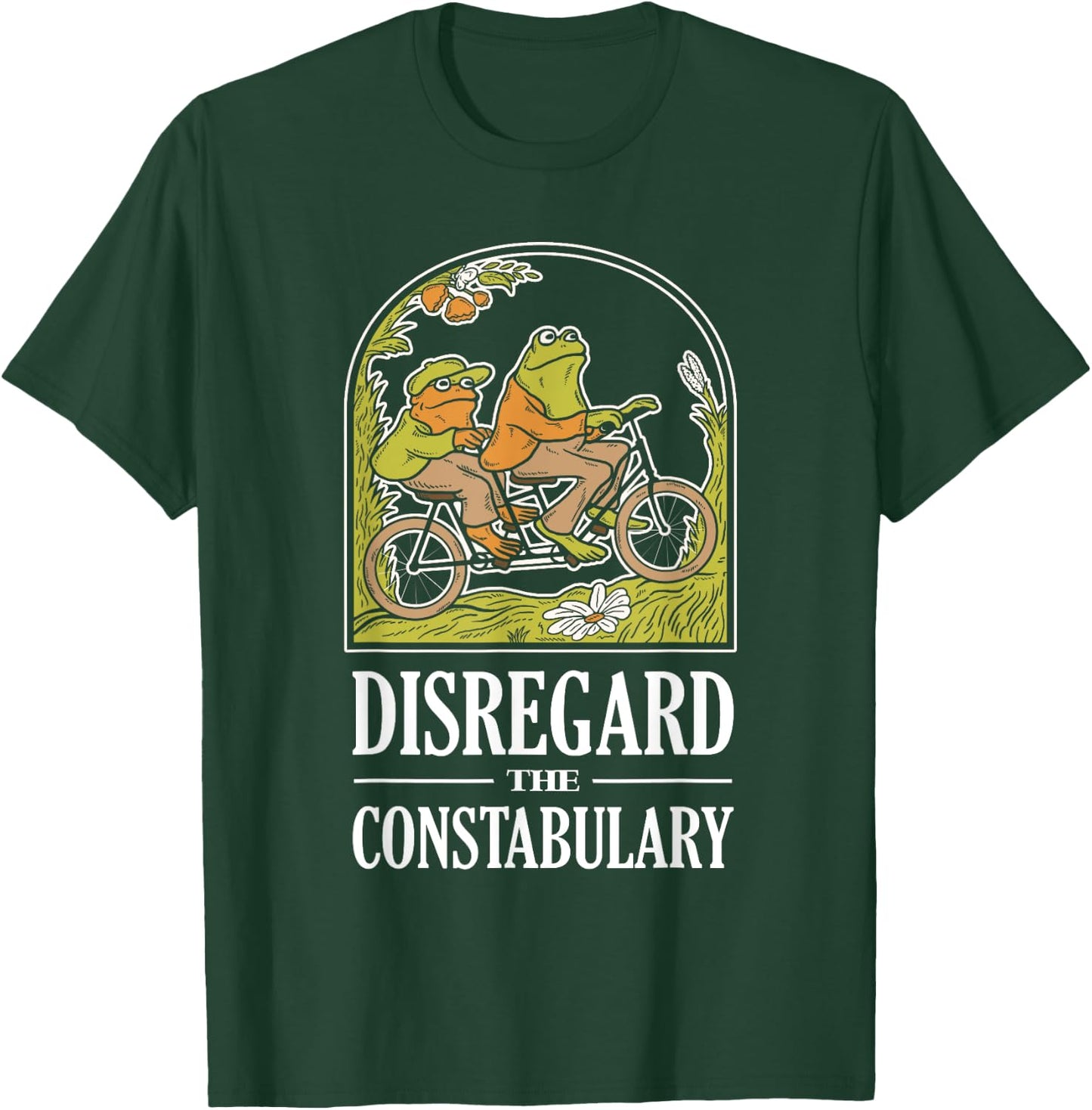 Disregard The Constabulary - Funny Frog Meme Police T-Shirt - T-Shirt | Forest