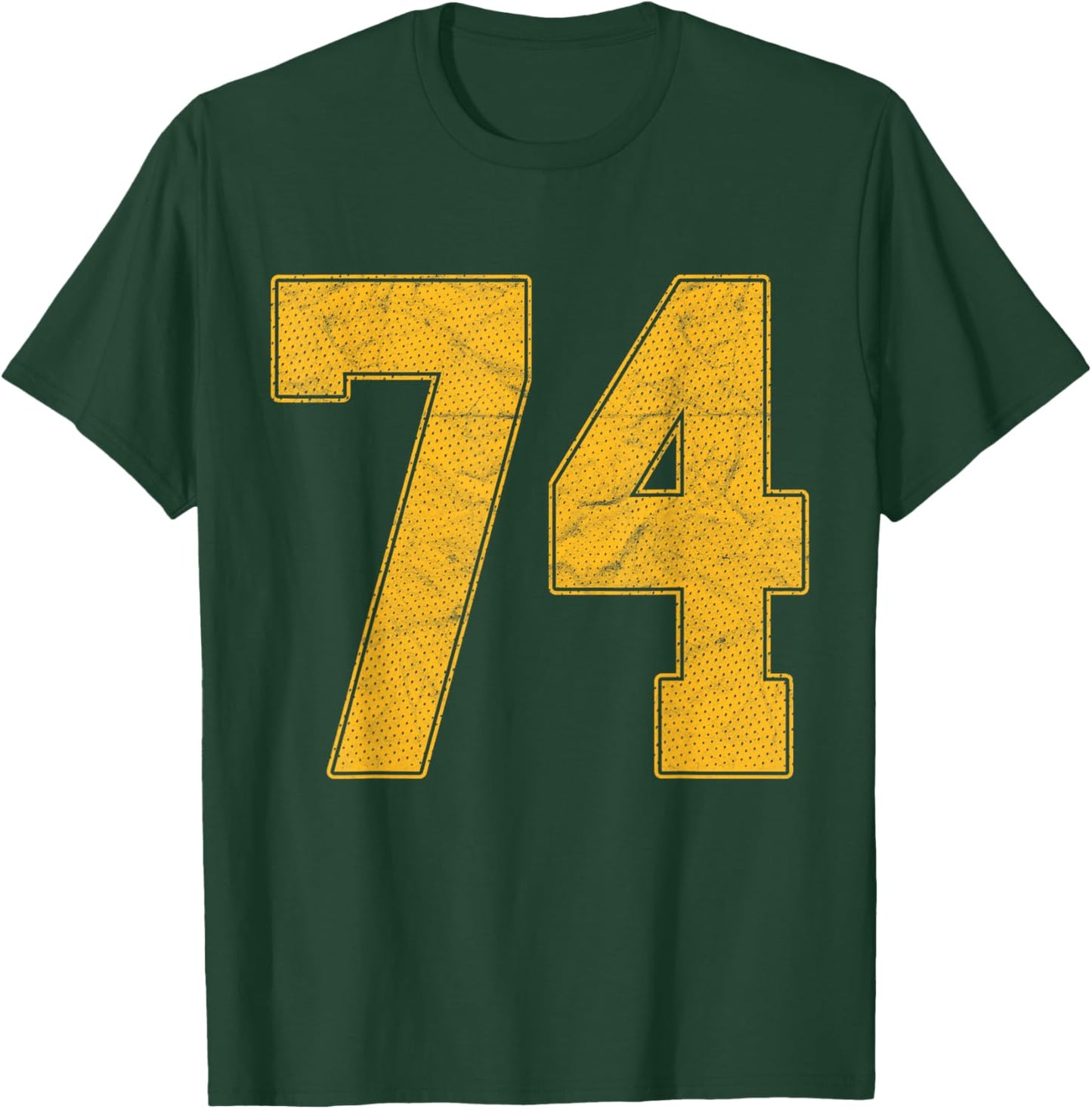 Number 74 Numbered Uniform Sports Team Jersey 74th Birthday T-Shirt - T-Shirt | Forest