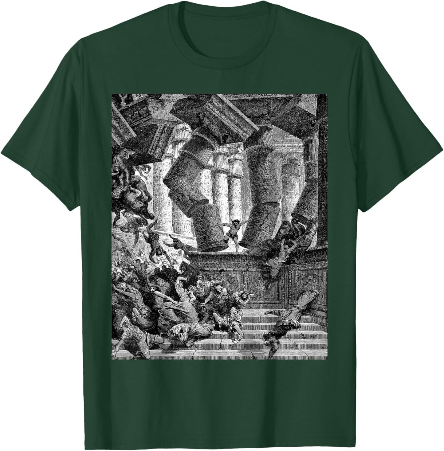 Death of Samson Gustave Dore Biblical Art The Bible Cool T-Shirt - T-Shirt | Forest