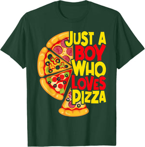 Just a Boy who loves Pizza T-Shirt - T-Shirt | Forest