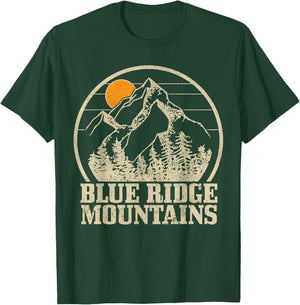 Blue Ridge Mountains Vintage Mountains USA America Souvenir T-Shirt - T-Shirt | Forest