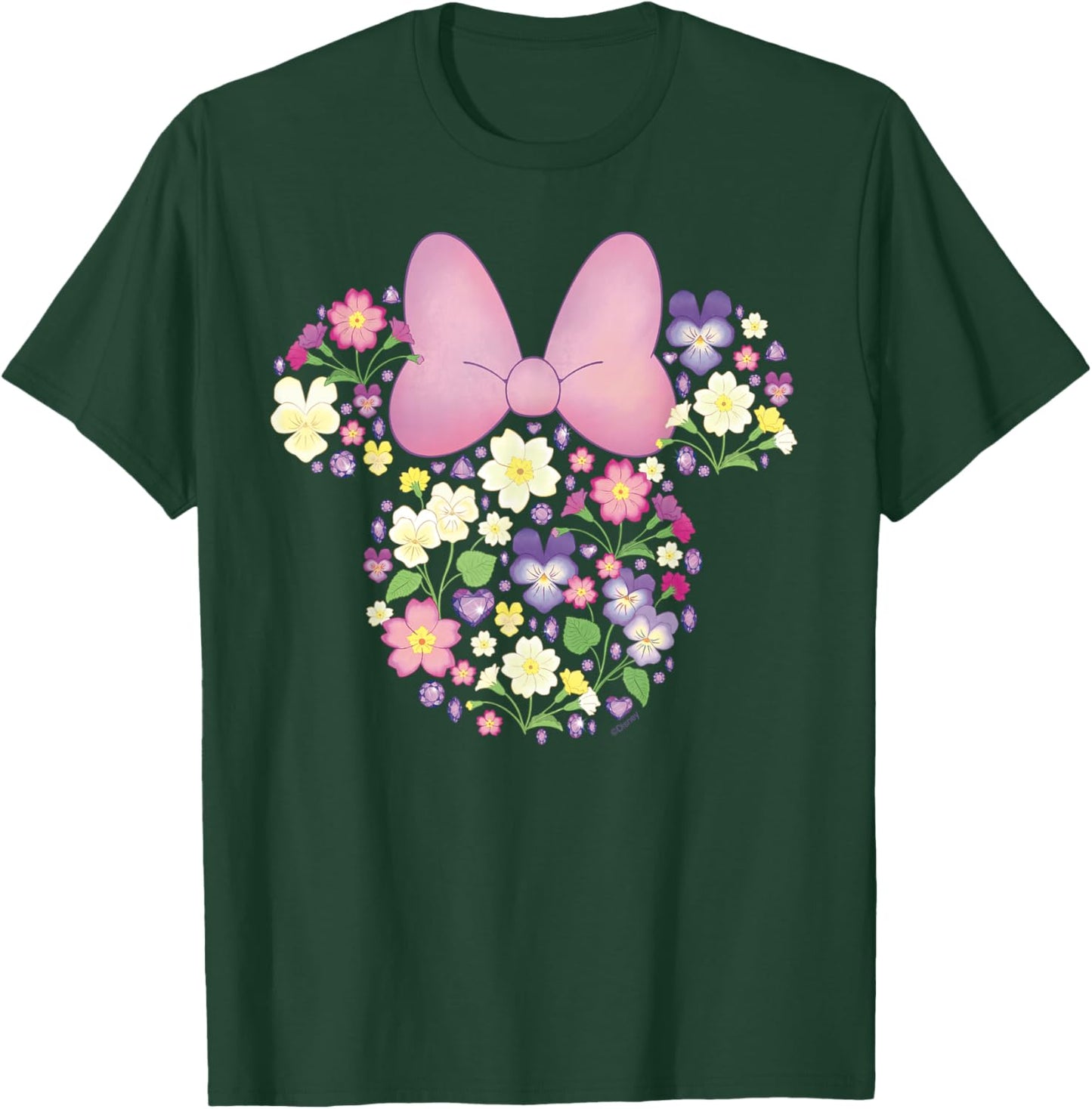 Disney Minnie Mouse February Birth Month Birthstone & Flower Small T-Shirt - T-Shirt | Forest