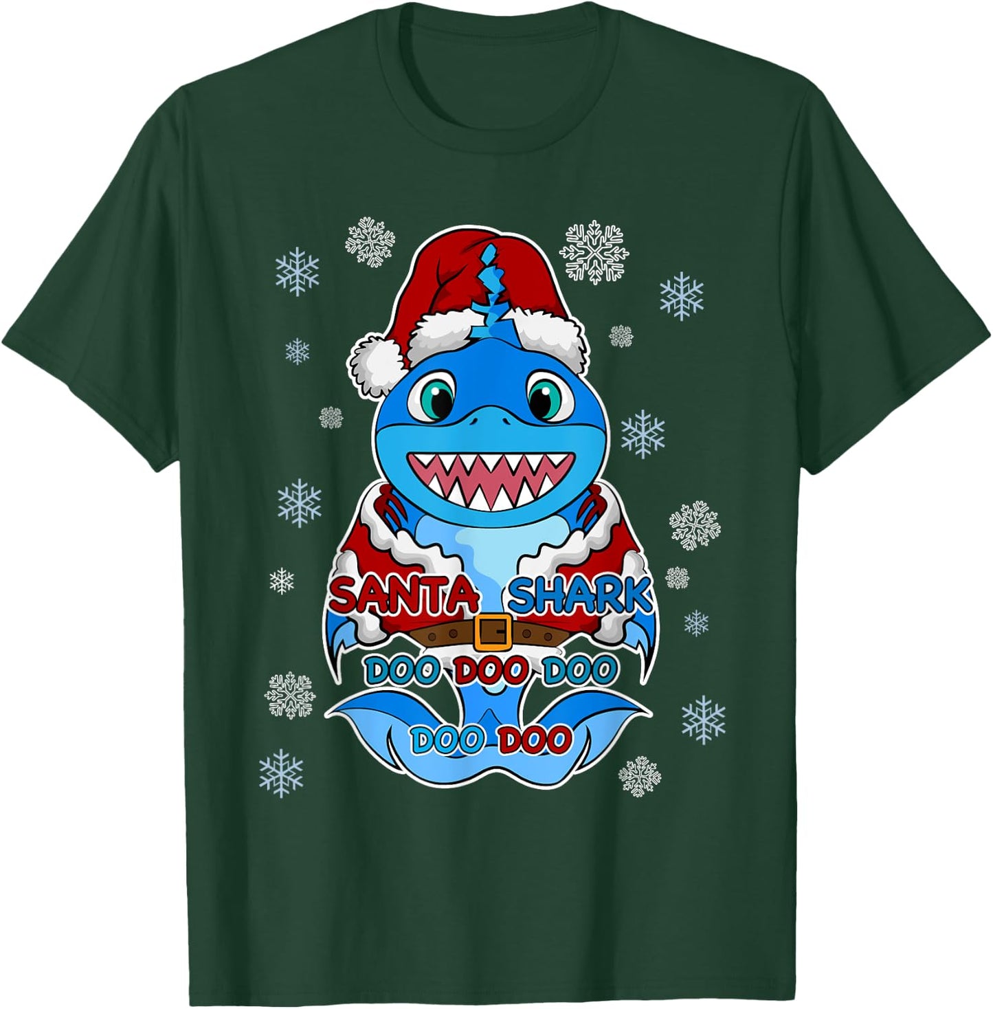 Santa Shark, Shark in a Santa Suit, Christmas Shark T-Shirt - T-Shirt | Forest