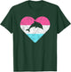 Retro Vintage Dolphin Gift or Girls T-Shirt - T-Shirt | Forest