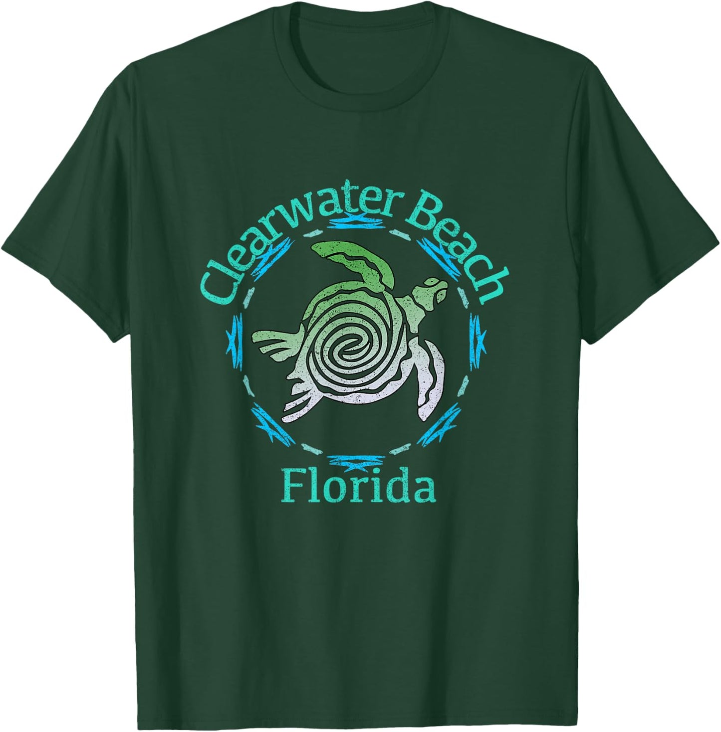 Clearwater Beach Vintage Tribal Turtle Gift Women Kids T-Shirt - T-Shirt | Forest