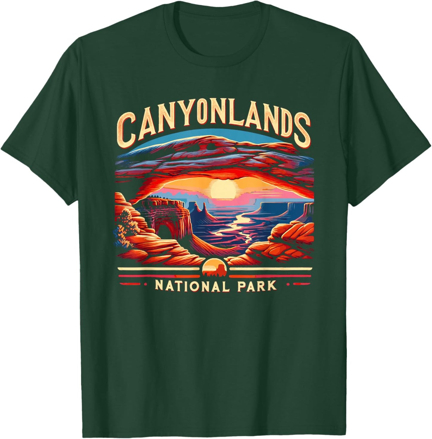 Canyonlands National Park Sunset Landscape Graphic T-Shirt - T-Shirt | Forest