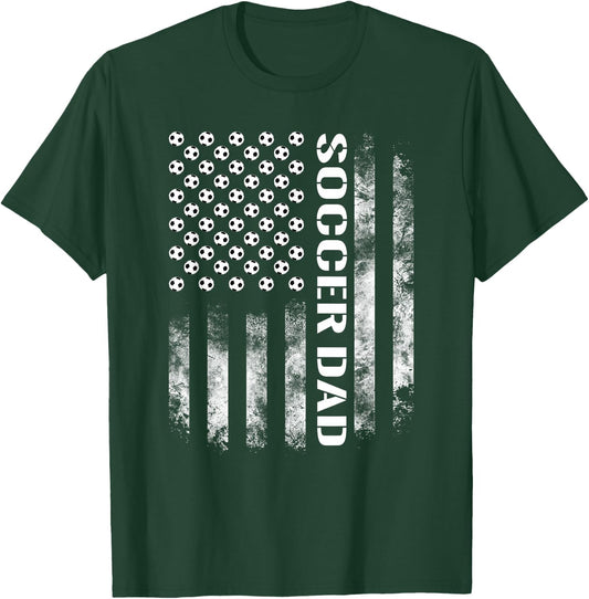 Soccer Dad Funny USA Flag T-Shirt - T-Shirt | Forest