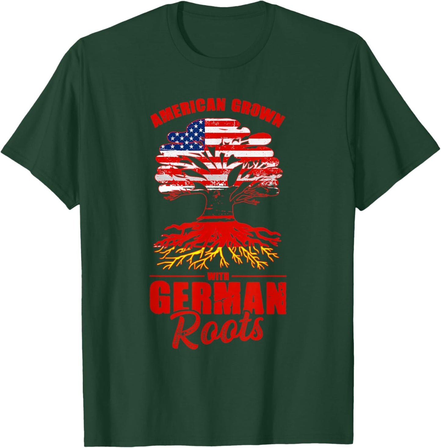American Grown With German Roots Us Germany German American T-Shirt - T-Shirt | Forest