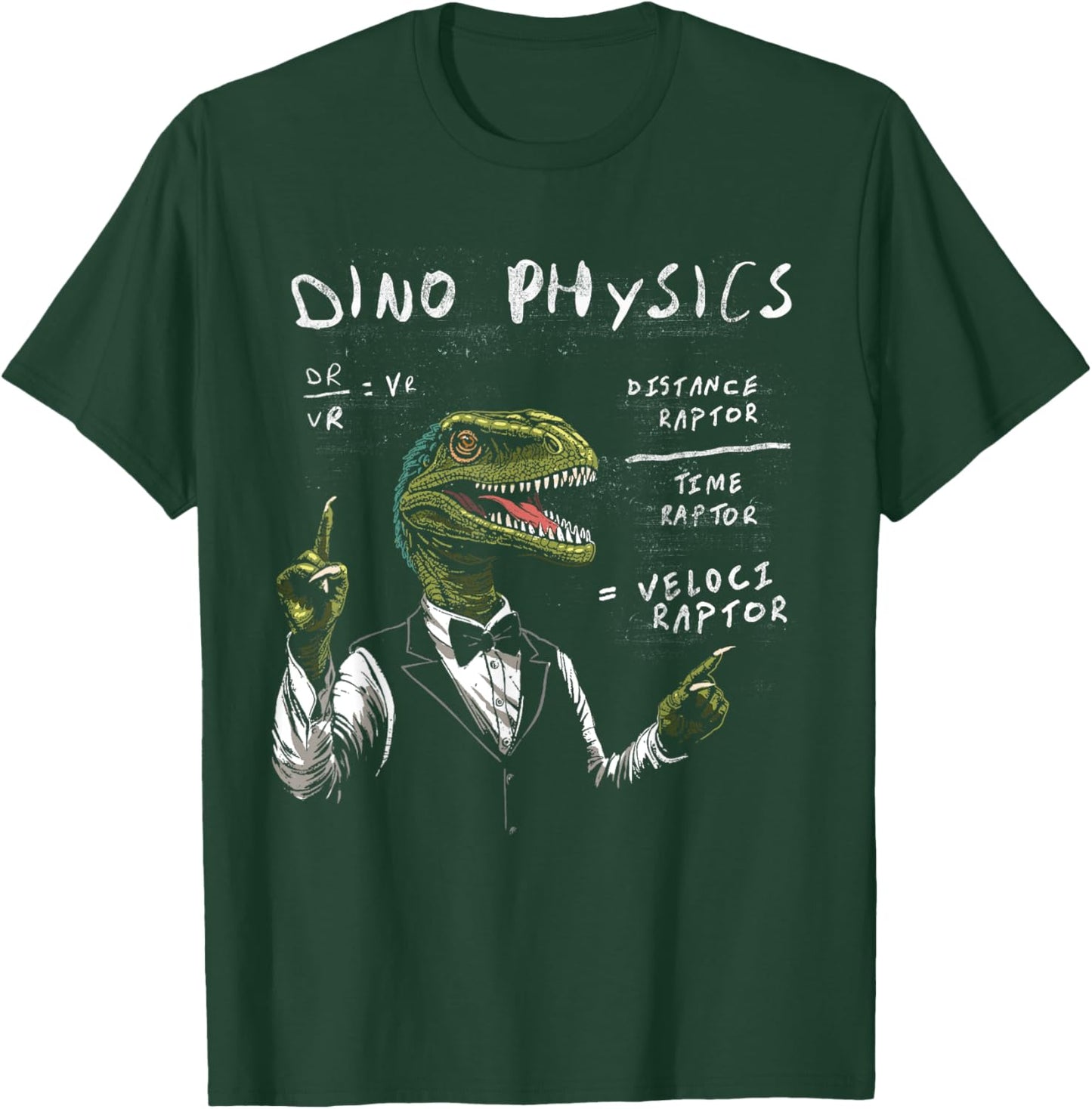 Velociraptor Physics Shirt Raptor Dinosaur Science Joke T-Shirt - T-Shirt | Forest