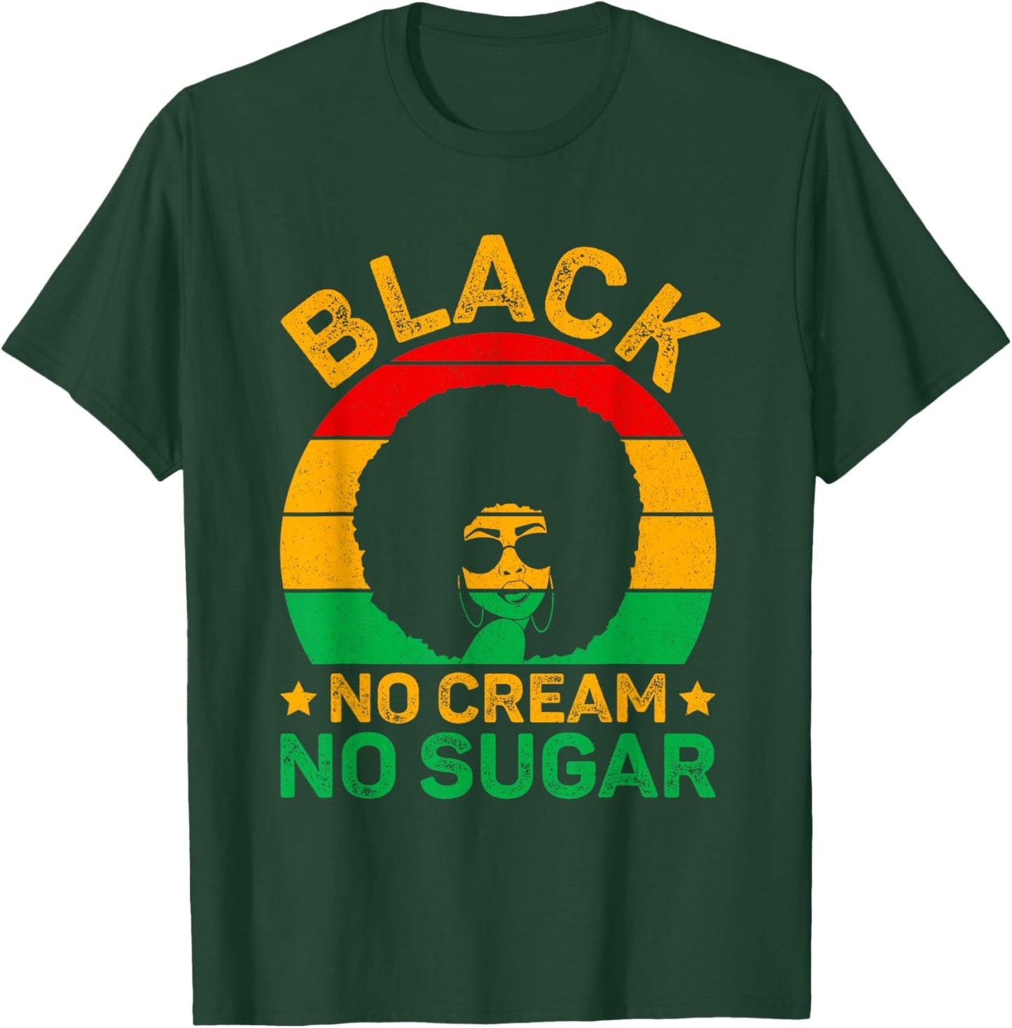 Black No Cream No Sugar T-Shirt - T-Shirt | Forest