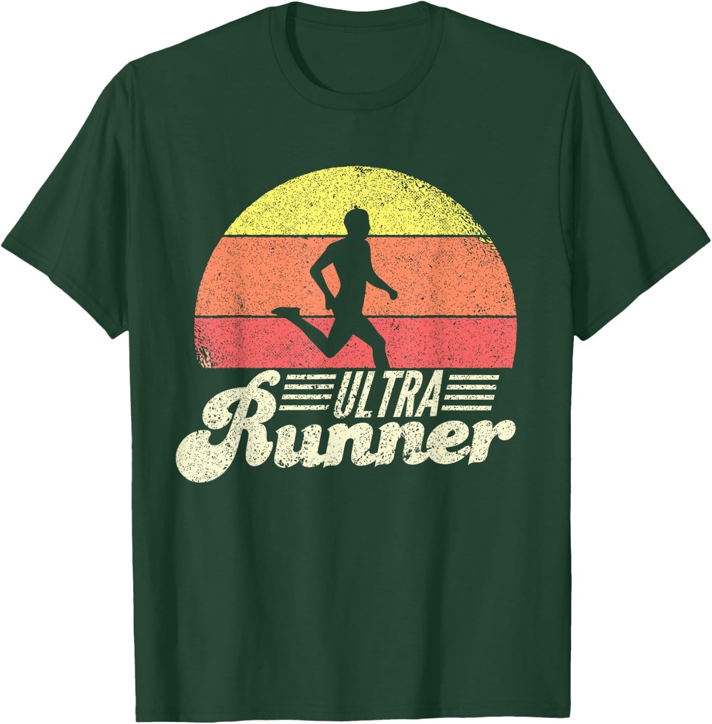 Ultra Runner Classic Retro Vintage UltraMarathon T-Shirt - T-Shirt | Forest