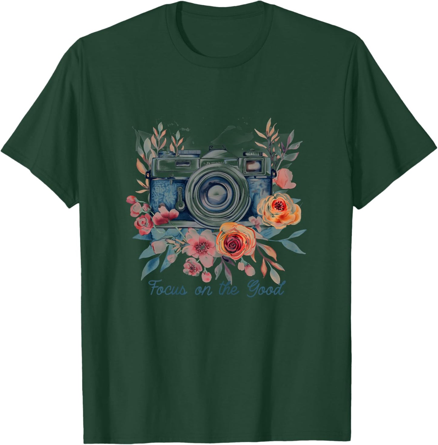 Photographer Focus On The Good Camera Flowers Photography T-Shirt - T-Shirt | Forest