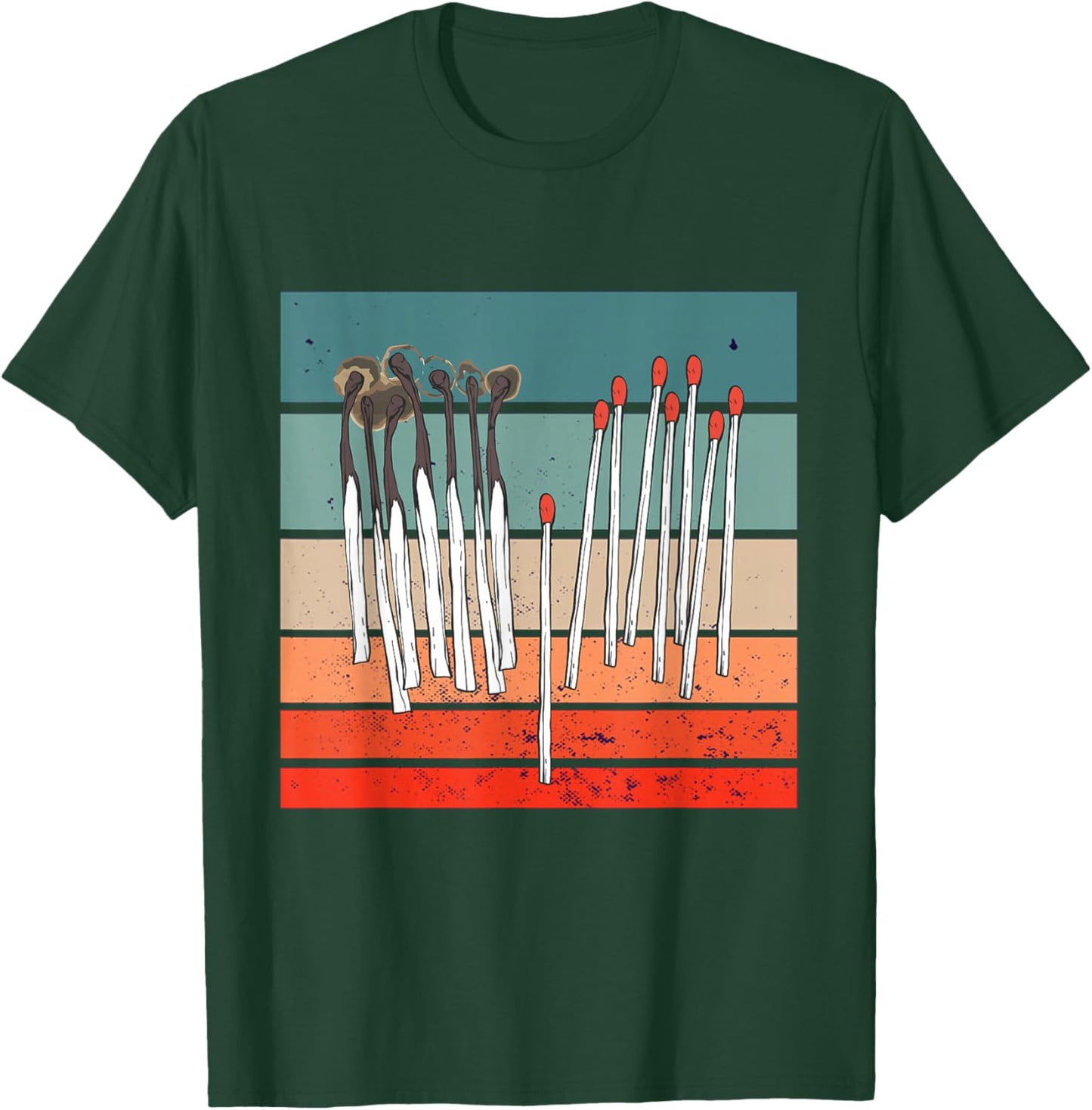 Burnt Matches Unburnt Carbonized Red Tips T-Shirt - T-Shirt | Forest