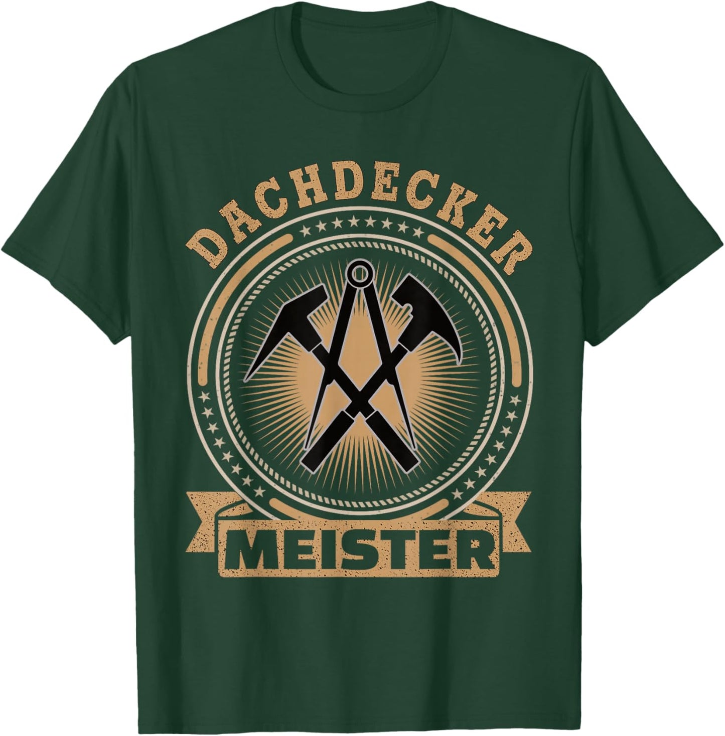 Dachdecker Meister Retro Dachdecker T-Shirt - T-Shirt | Forest