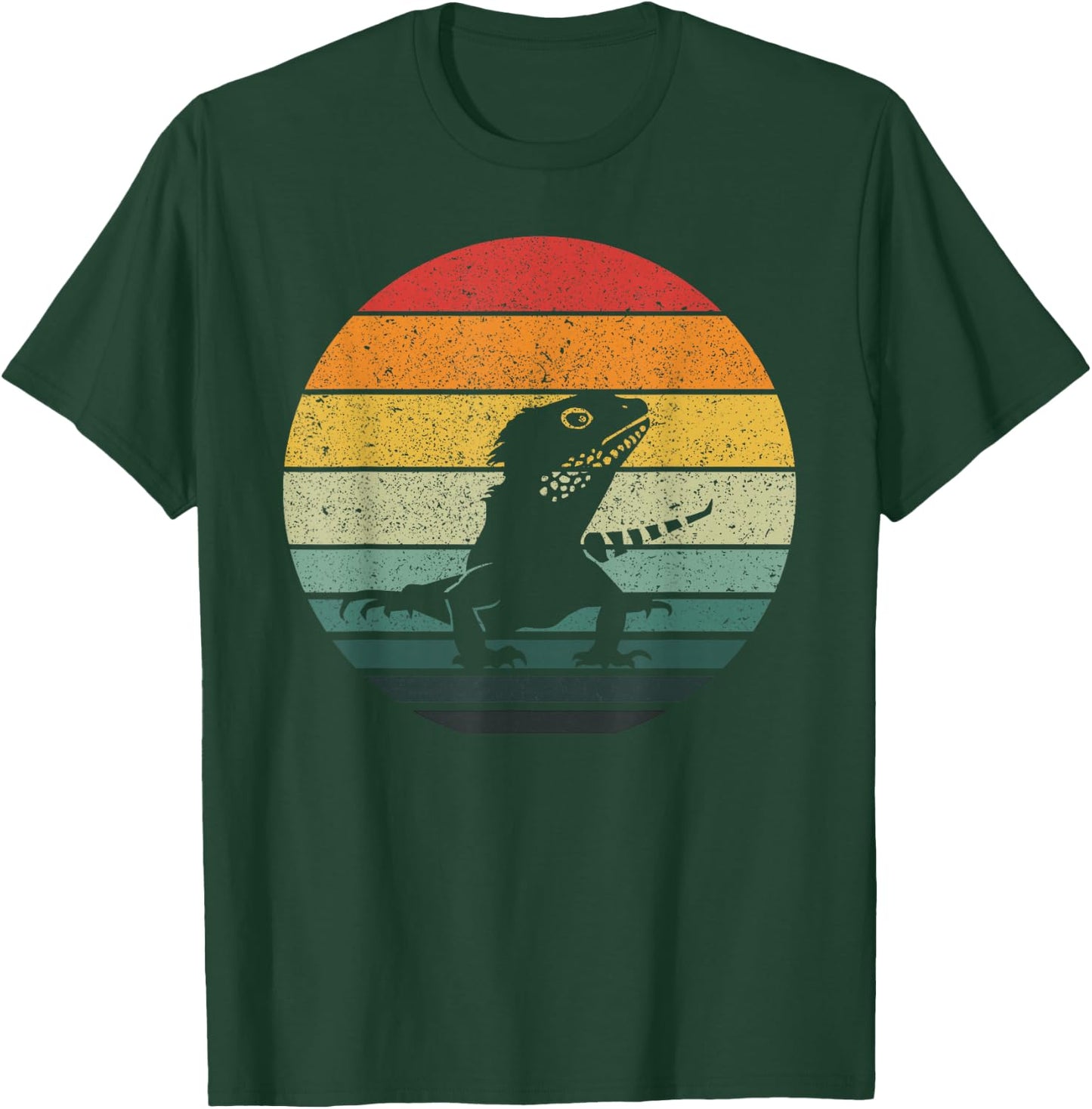 Lizard 60s 70s Art Vintage Lizard Retro Design T-Shirt - T-Shirt | Forest