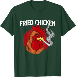 Fried Chicken - Gangster Chickens Farm Owner Farmyard Farmer T-Shirt - T-Shirt | Forest
