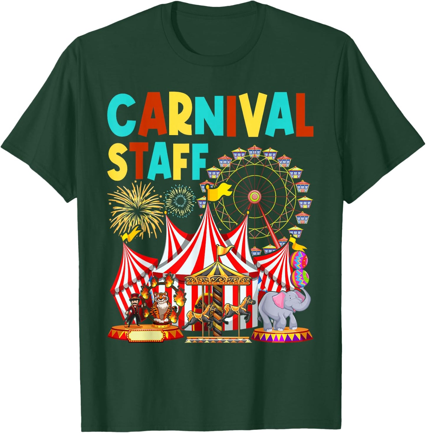 Circus Carnival Staff Birthday Party Ring Master Costume T-Shirt - T-Shirt | Forest
