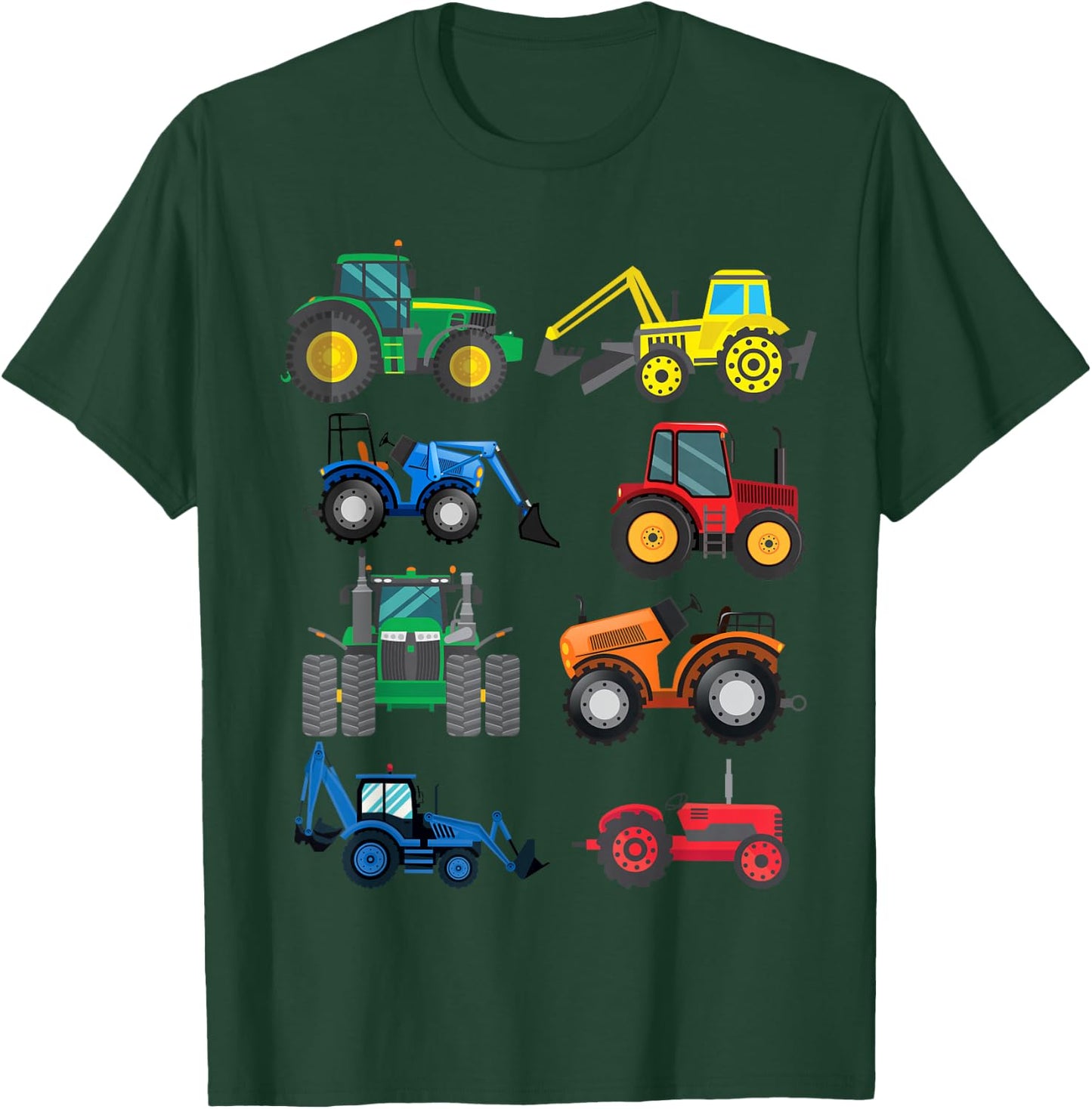 Tractor with Tractors, Agricultural Machinery, Combine Harvester, Boys T-Shirt - T-Shirt | Forest