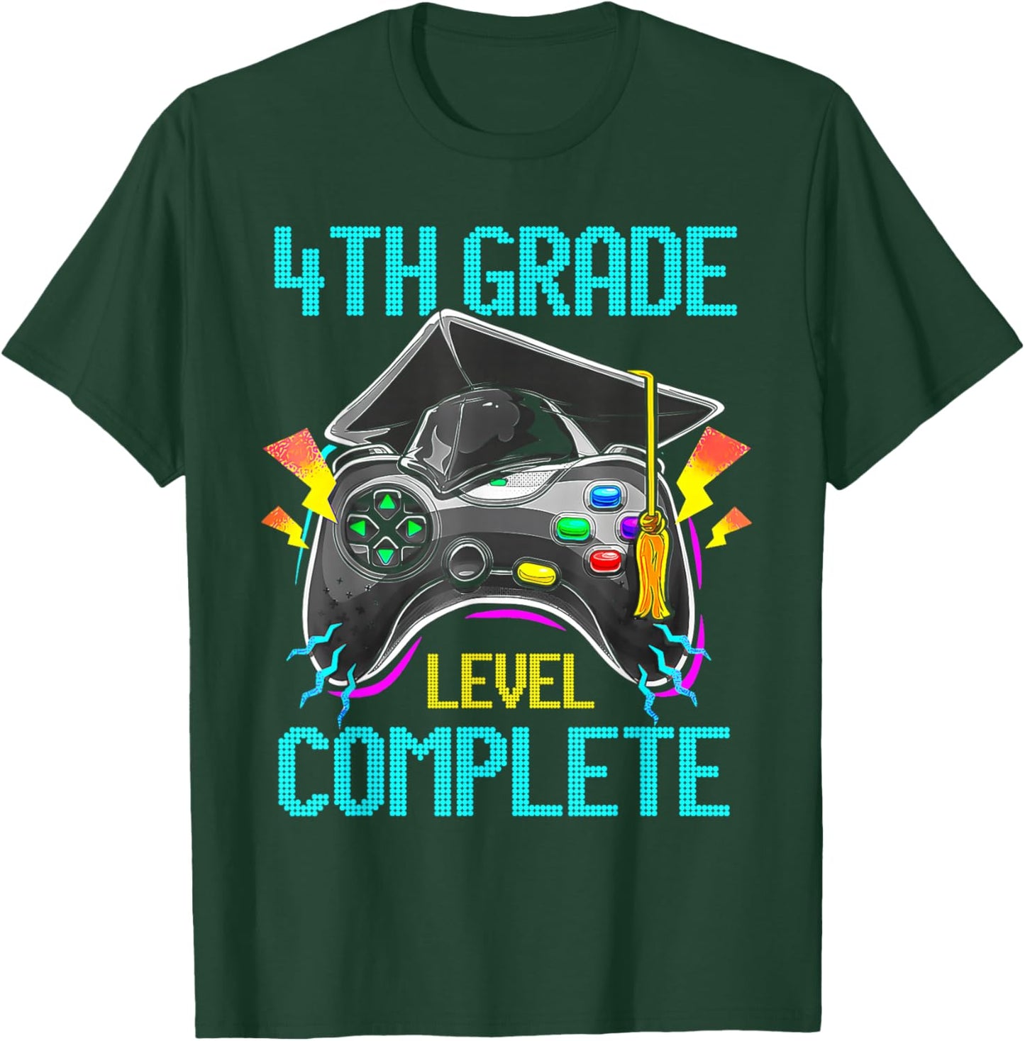 4th Grade Level Complete Last Day Of School Graduate Boys T-Shirt - T-Shirt | Forest