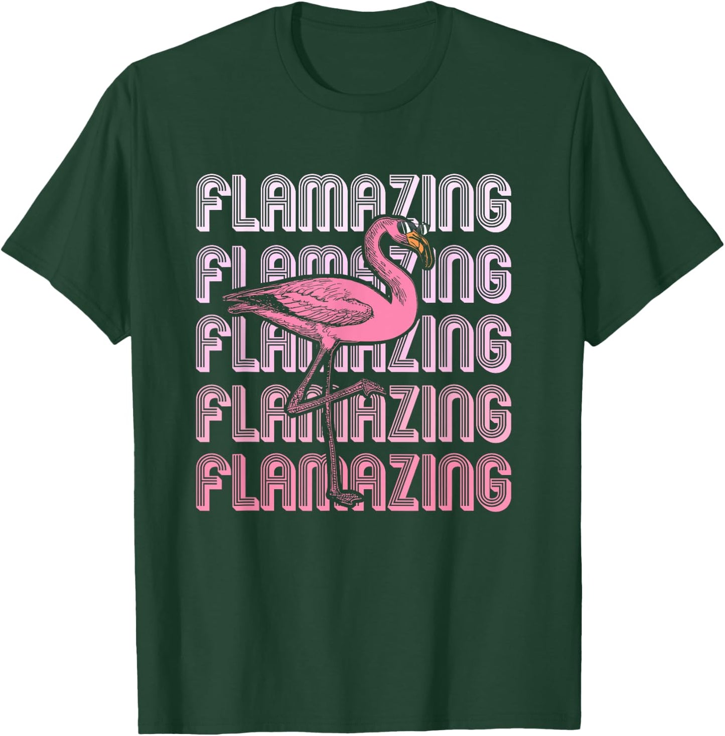 Flamazing Flamingo Sunglasses Funny Party T-Shirt - T-Shirt | Forest
