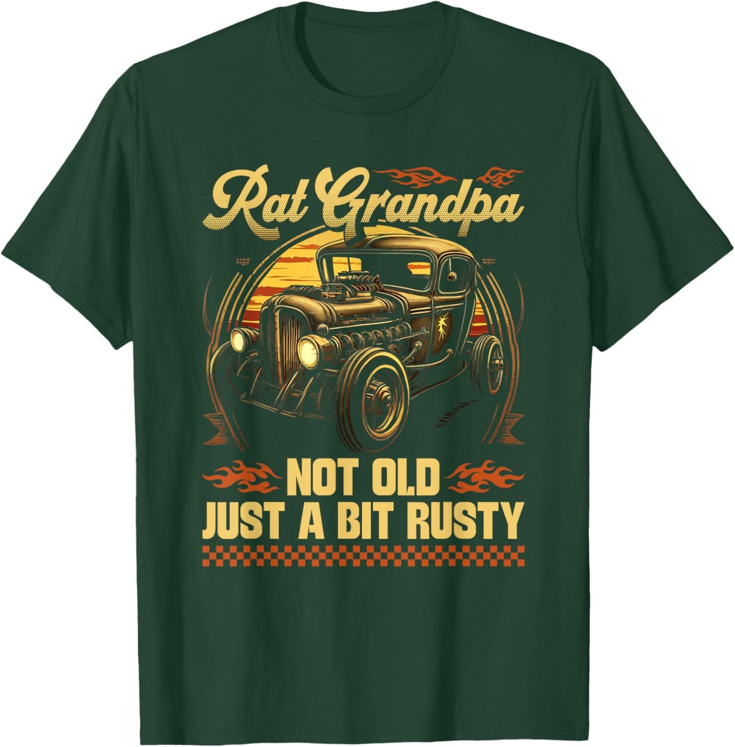 Hot Rod Grandfather Quote, Vintage Rat Rod Grandpa T-Shirt - T-Shirt | Forest
