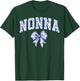 Nonna Coquette Toile Blue Bow Floral Family Matching T-Shirt - T-Shirt | Forest