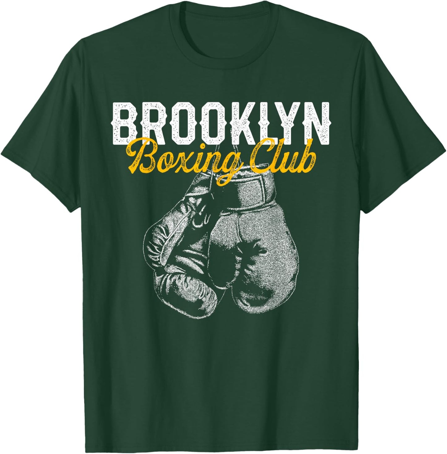 Boxer Distressed Retro Brooklyn Boxing Club Vintage T-Shirt - T-Shirt | Forest