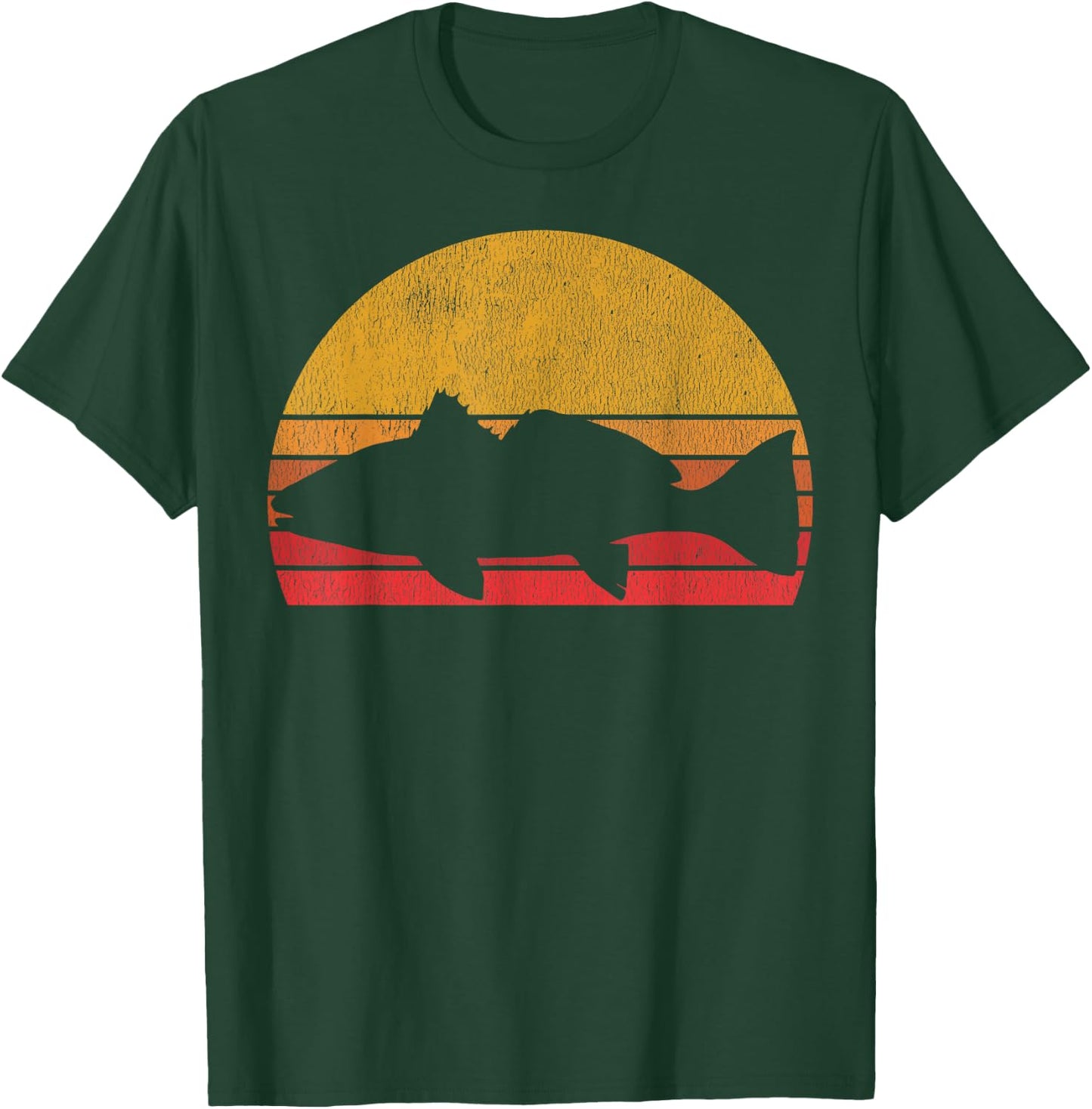Redfish Retro Saltwater Fisherman Fishing T-Shirt - T-Shirt | Forest