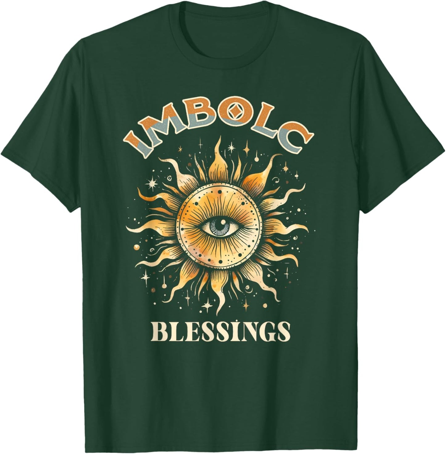 Solstice Celebration Pagan Wheel Of The Year Imbolc Blessing T-Shirt - T-Shirt | Forest