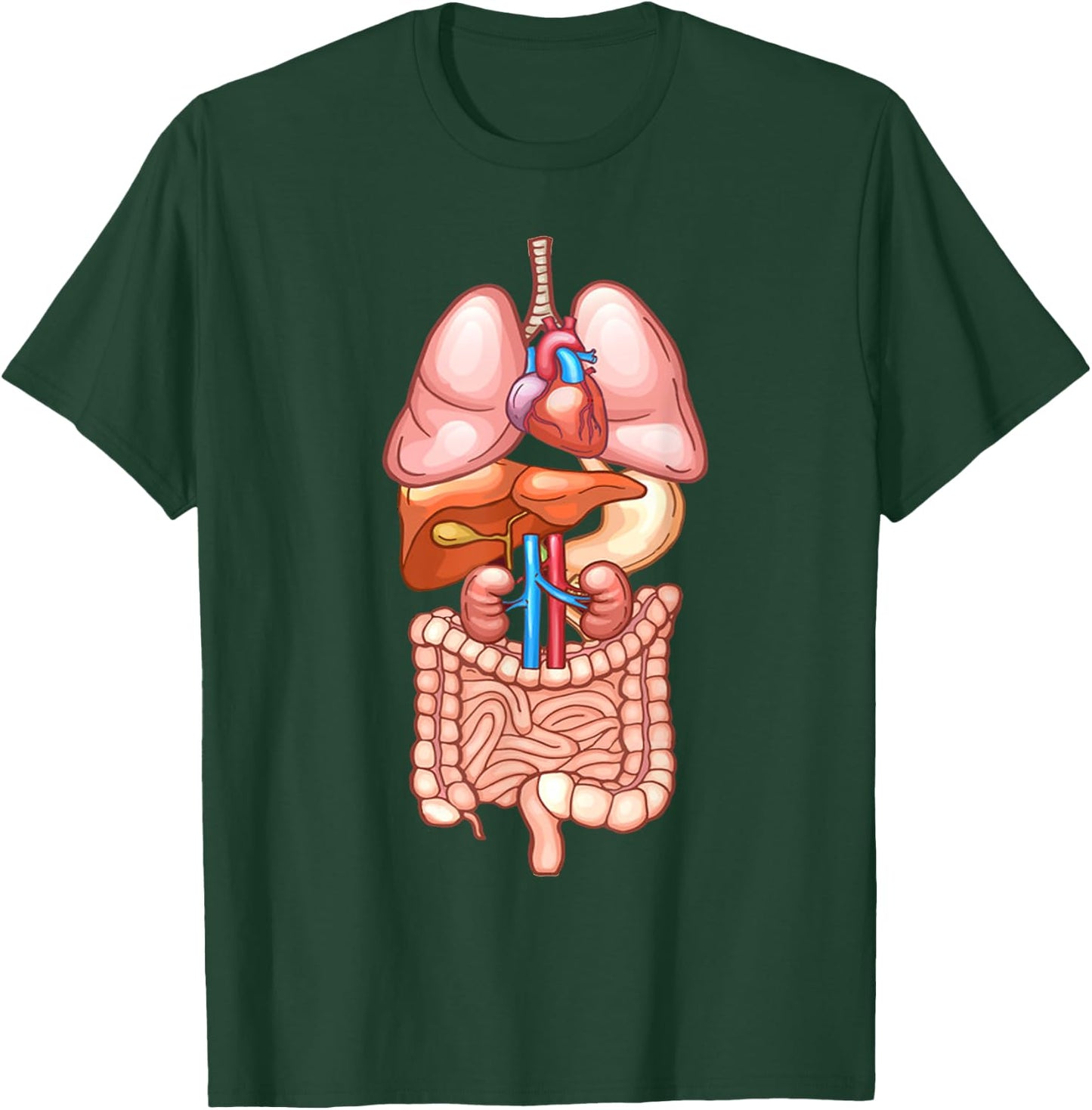 Halloween T Shirt Internal Organ Diagram Anatomy T-Shirt - T-Shirt | Forest
