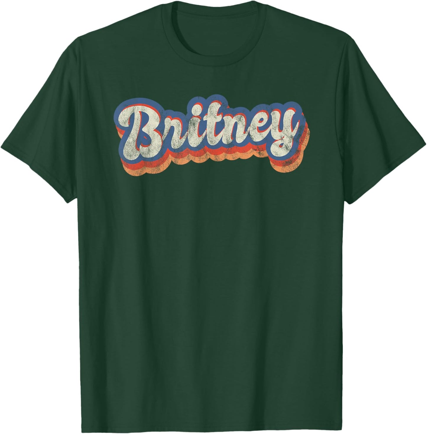 Britney Personalisiertes Namensshirt mit individuellem Schriftzug 70er Jahre T-Shirt - T-Shirt | Forest