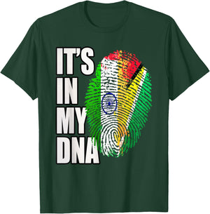 Guyanese and Indian DNA Heritage Flag T-Shirt - T-Shirt | Forest