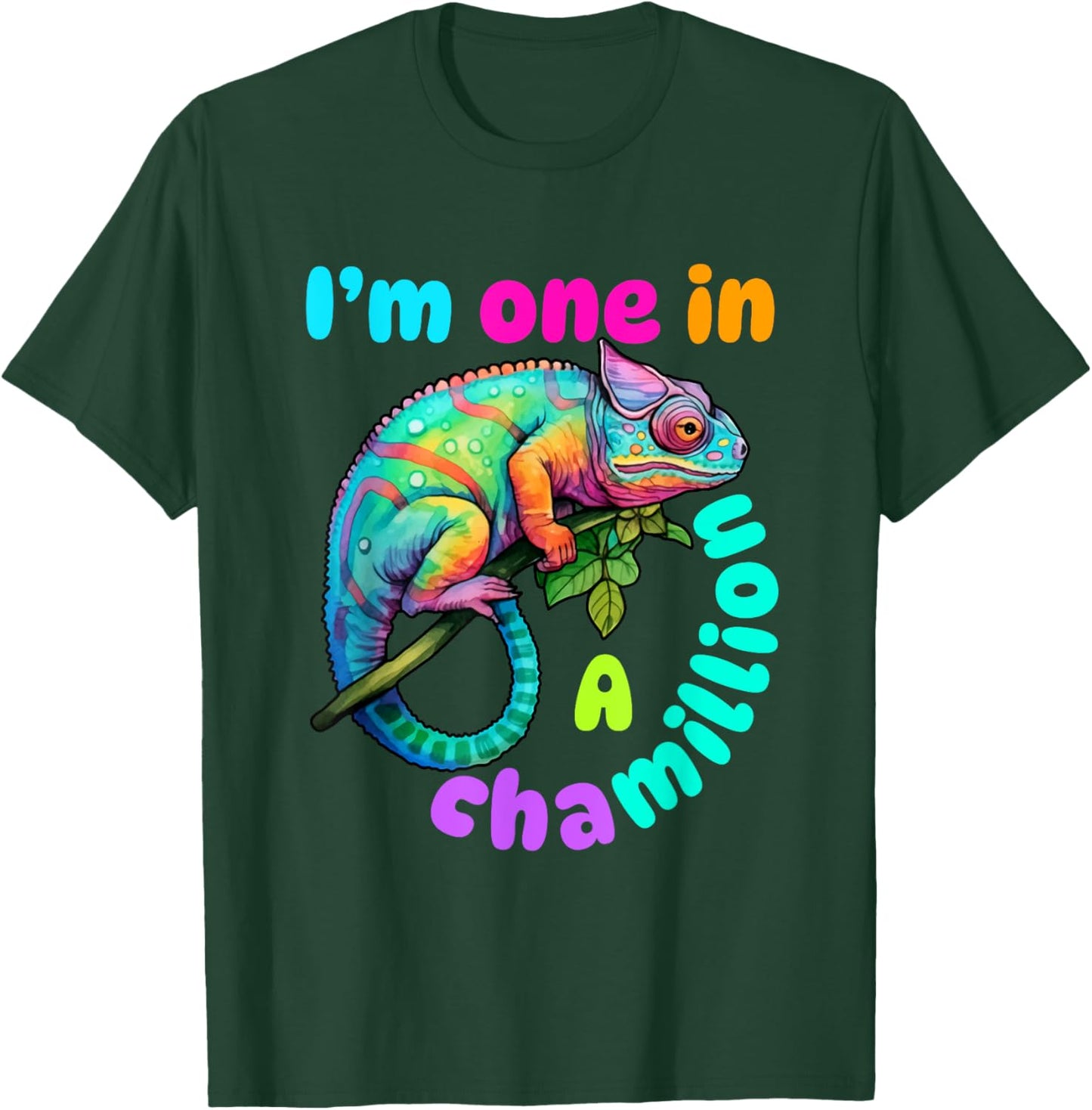 Chameleon Cute Lizard Saying Pun Kids Boys Toddlers T-Shirt - T-Shirt | Forest