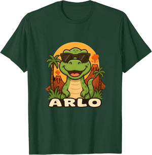 Kids Arlo - Dinosaur T-Rex Themed Design with Name for Kids T-Shirt - T-Shirt | Forest