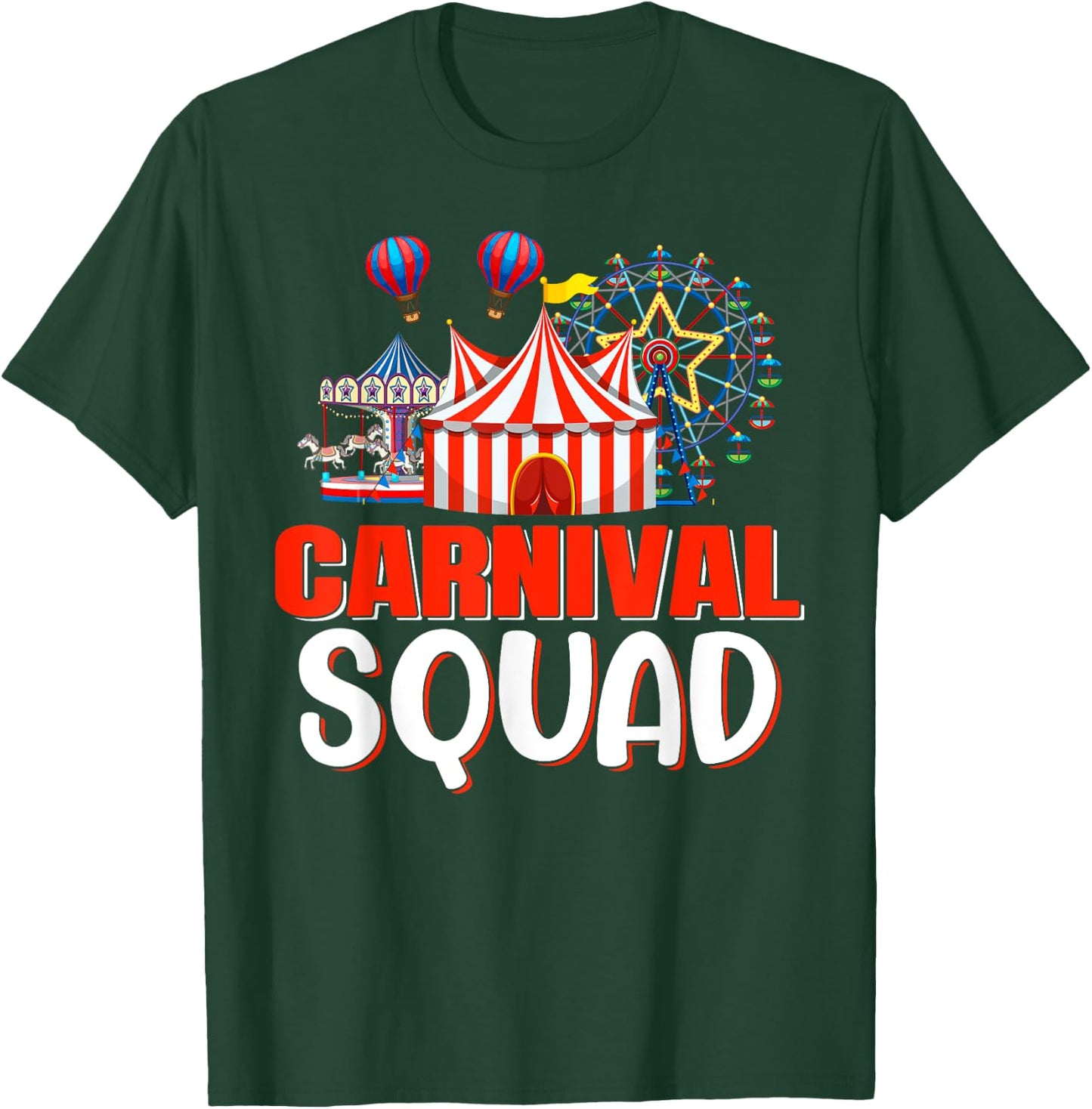 Carnival Squad Funny Circus Staff Costume Circus Theme Party T-Shirt - T-Shirt | Forest