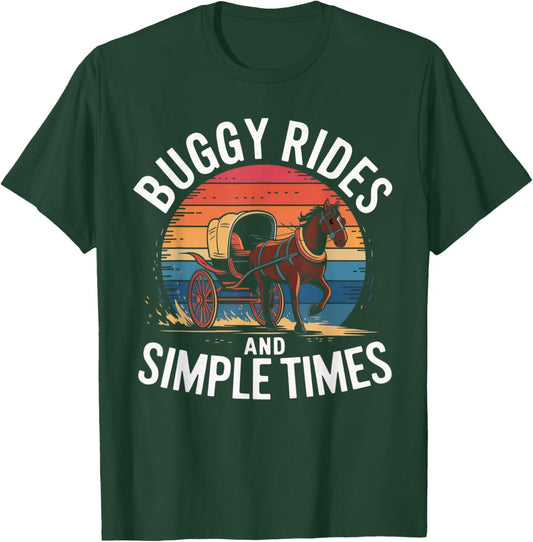 Amish Buggy – Classic Countryside Design T-Shirt - T-Shirt | Forest