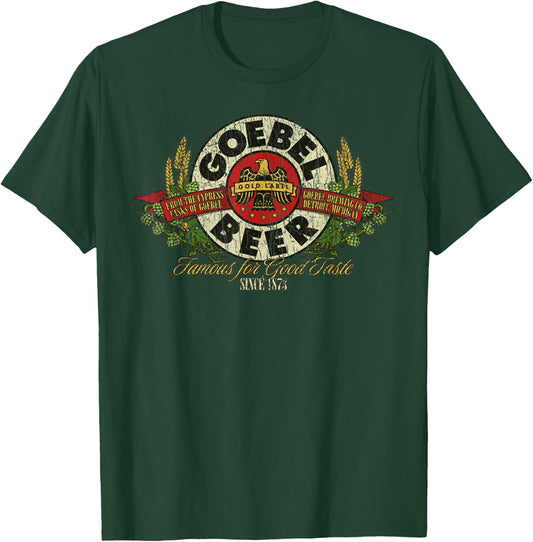 Vintage Funny Classic Beer Retro Goebel Drinking Lover T-Shirt - T-Shirt | Forest
