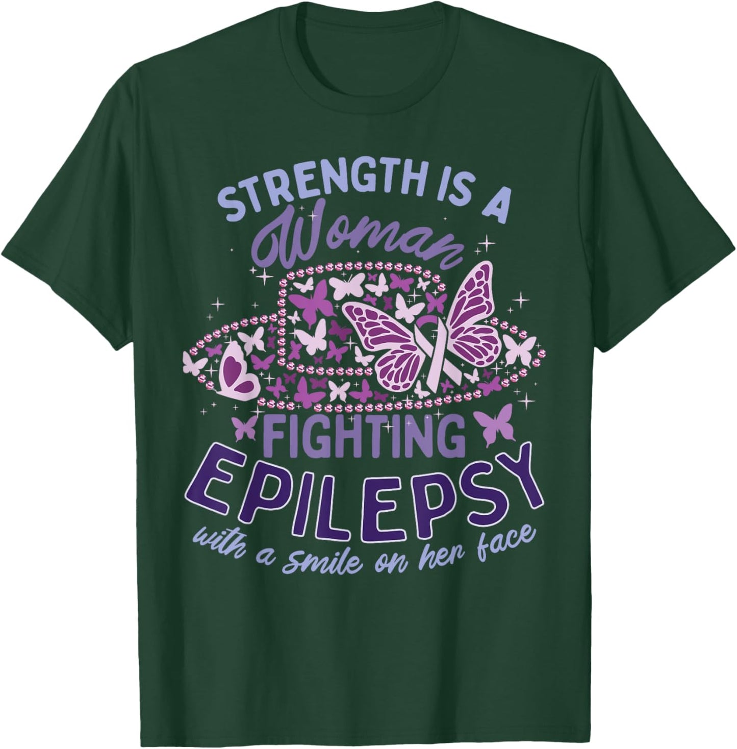 Women Epilepsy Warrior T-Shirt - T-Shirt | Forest