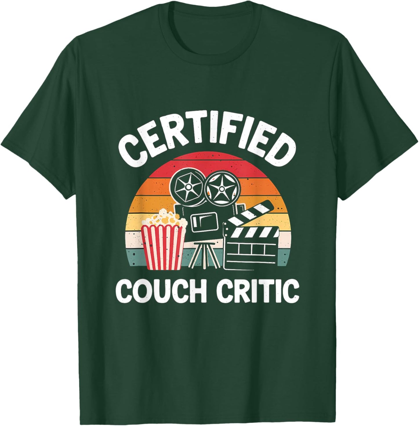 Certified Couch Critic Unpaid Movie Critic Film Reviewer T-Shirt - T-Shirt | Forest