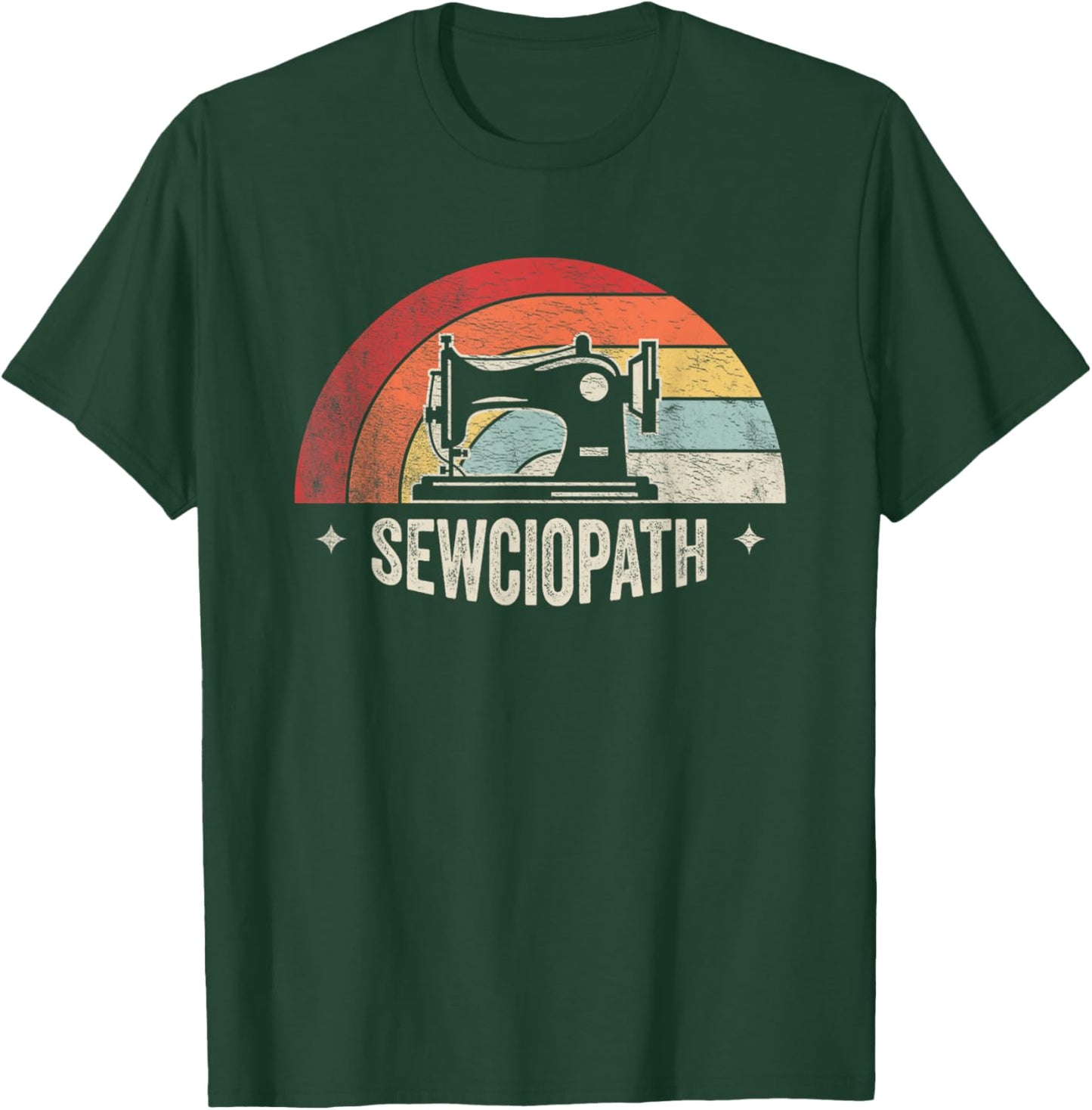 Retro Vintage Sewing Shirt Funny Sew Sewing Lover Sewciopath T-Shirt - T-Shirt | Forest