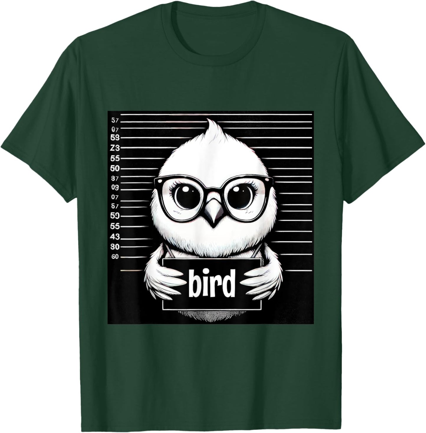 Bird Funny Wanted Bad Bird Prisoner Prison Jail Bird Lover T-Shirt - T-Shirt | Forest