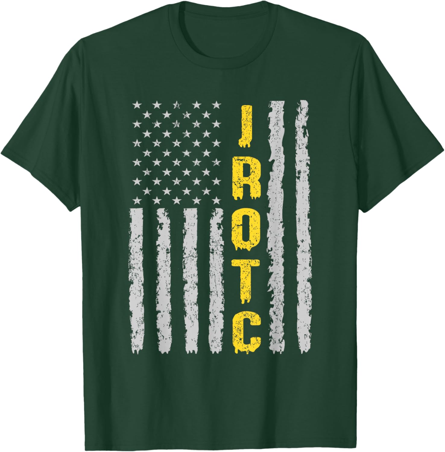 JROTC United States ROTC Junior Cadet JROTC American Flag T-Shirt - T-Shirt | Forest